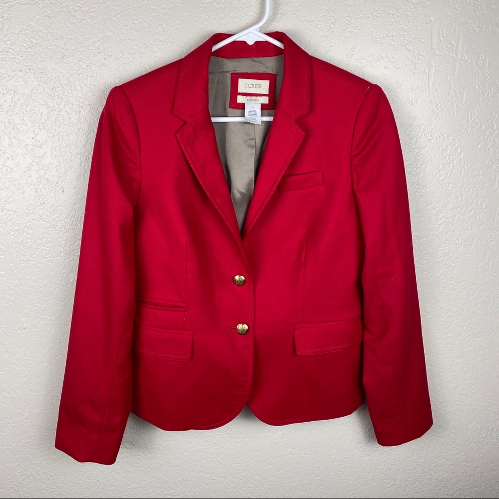 J. Crew Schoolboy Red blazer size 4
